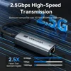 ventionrj45-1 Vention 2.5G USB A C Ethernet Adapter USB 3.0 Network Card 2500Mbps RJ45 Lan for MacBook iPad Laptop PC Windows