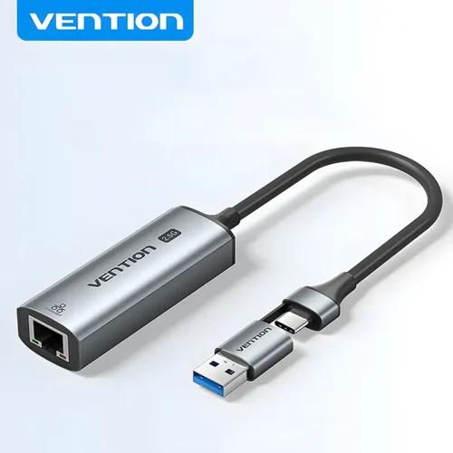ventionrj45-main Vention 2.5G USB A C Ethernet Adapter USB 3.0 Network Card 2500Mbps RJ45 Lan for MacBook iPad Laptop PC Windows
