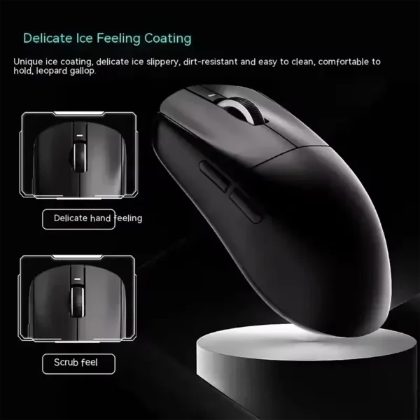 vxe-mouse-3 VXE Dragonfly R1 Wireless Mouse PAW3395 Sensor 2KHz FPS Game Office Mouse Intelligent Speed Low Delay - Black
