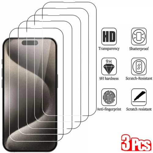 iphonehdglass iPhone HD Glass Screen Protector 3pcs