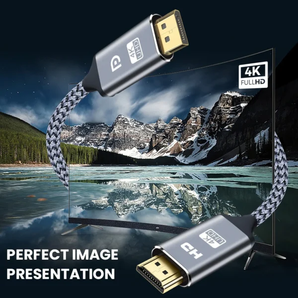 kf-Sbe5b4a0879694cb4bb2acded5c800b0fI DisplayPort to HDMI 4K@30Hz Cable