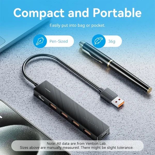 Vention USB 3.2 Gen2 HUB 5 Ports Splitter 10Gbps USB A Type C HUB Multiport Adapter for MacBook iPad Laptop Expansion PC Desktop