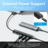 Vention USB 3.2 Gen2 HUB 5 Ports Splitter 10Gbps USB A Type C HUB Multiport Adapter for MacBook iPad Laptop Expansion PC Desktop