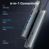 ventium-hub-6in1-1 Vention USB C HUB Type C to HDMI 4K60Hz RJ45 PD 100W Adapter For PC MacBook iPad Samsung