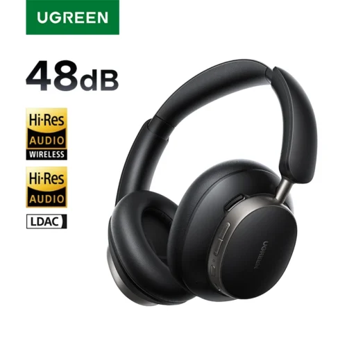 kf-S0345ae2e3394411a87abd5d14c4621cbk UGREEN Studio Pro 48dB ANC Wireless Bluetooth 6.0 Headphones Active Noise Cancellation Hi-Res LDAC 120h