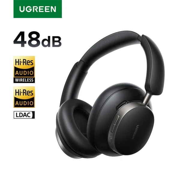 UGREEN Studio Pro 48dB ANC Wireless Bluetooth 6.0 Headphones Active Noise Cancellation Hi-Res LDAC 120h