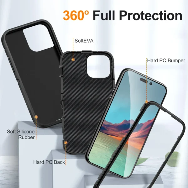 iPhone Armor Shockproof Defender Case Hard PC+TPU Back Cover