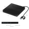 External DVD RW CD Writer USB Type-C or USB3.0 Slim For PC, Laptop, Mac