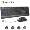 mouse-kbd-1 NexusClick Dual-mode Wireless 2.4Ghz and Bluetooth Combo Keyboard Mouse Set Rechargeable - Black