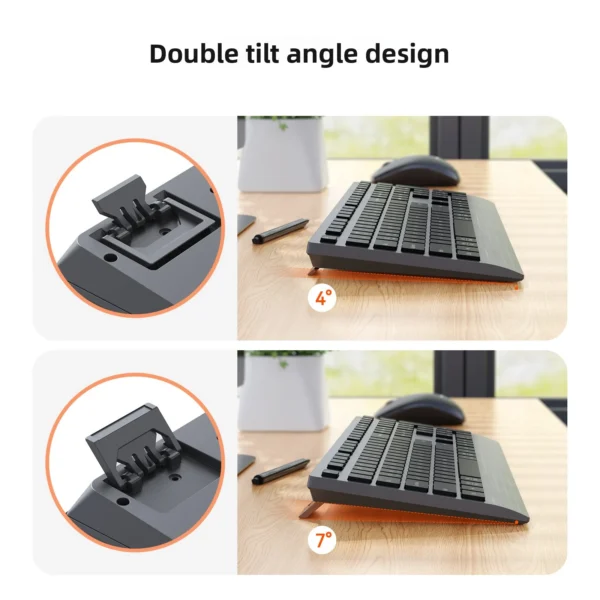 mouse-kbd-4 NexusClick Dual-mode Wireless 2.4Ghz and Bluetooth Combo Keyboard Mouse Set Rechargeable - Black