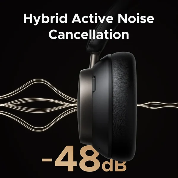 ugreen-studio-2 UGREEN Studio Pro 48dB ANC Wireless Bluetooth 6.0 Headphones Active Noise Cancellation Hi-Res LDAC 120h - Black