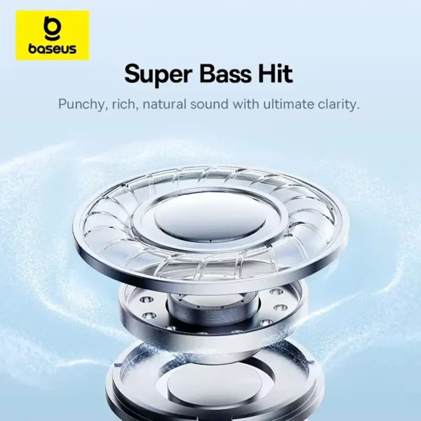 baseus-headset-enc-5 Baseus ENC Wireless Headphones Bluetooth 6.0 Clear Call Headsets Super Bass - Black