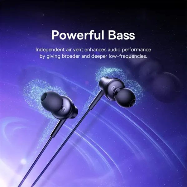 baseus-wired-earphones-1 Baseus Encok CZ11/HZ11 Wired Earphones Type-C/3.5mm Jack Wired Headphones With Mic - Black