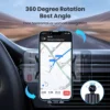 TOPK Car Universal Phone Holder Mount Auto Locking with Hook Clip - Black