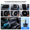 TOPK Car Universal Phone Holder Mount Auto Locking with Hook Clip - Black