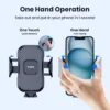 TOPK Car Universal Phone Holder Mount Auto Locking with Hook Clip - Black