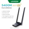 ugreen-wifi6e-5 UGREEN WiFi6E Adapter AX5400 6G/5G/2.4G Tri-band for Desktop Laptop Windows 10/11 WPA3 Dual Antennas