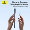 baseus-qi2-wificharger-3 Baseus Qi2 15W Magnetic Wireless Charger Mini Fast Charging Phone Charger For iPhone Samsung Earbuds - Silver