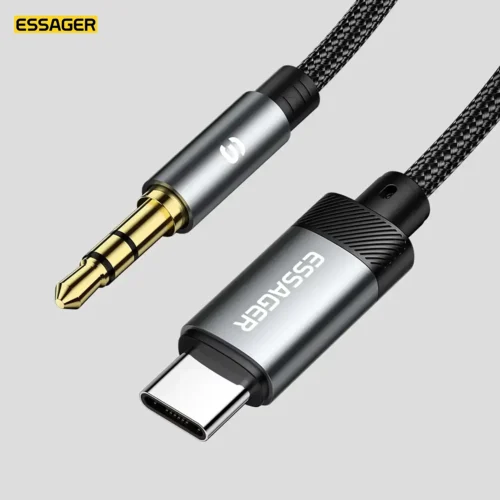 Essager Audio Jack Cable USB Type-C to 3.5mm Jack AUX Cord Car Speaker Headphone Converter