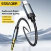 essager-usbc-to-35mm-1 Essager Audio Jack Cable USB Type-C to 3.5mm Jack AUX Cord Car Speaker Headphone Converter