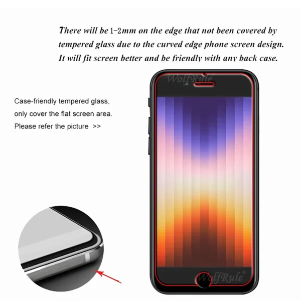 iphone-se2022-glass-2 iPhone SE 2022 HD Glass Transparent Clear Screen Protector 2Pcs