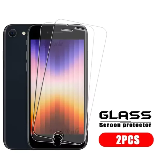 iphone-se2022-glass-3 iPhone SE 2022 HD Glass Transparent Clear Screen Protector 2Pcs