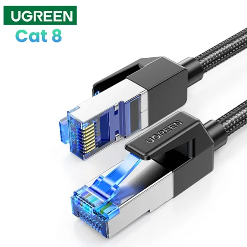 ugreen-cat8shielded-main UGREEN CAT 8 Ethernet Cable High Speed Braided 40Gbps 2000MHz Network Round Cable RJ45 Shielded
