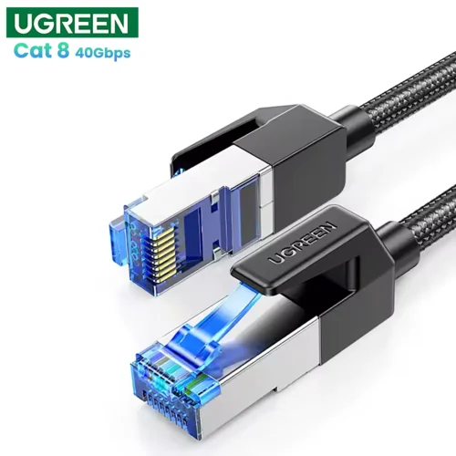 ugreen-cat8shieldedcable-main UGREEN CAT 8 Ethernet Cable High Speed Braided 40Gbps 2000MHz Network Round Cable RJ45 Shielded
