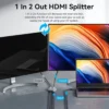 vention-8k-spliter-3 Vention HDMI 2.1 Splitter 8K60Hz 4K120Hz Bi-Direction 2 in 1 out for PC TV Xbox PS5 Monitor