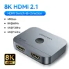 vention-8k-spliter-6 Vention HDMI 2.1 Splitter 8K60Hz 4K120Hz Bi-Direction 2 in 1 out for PC TV Xbox PS5 Monitor