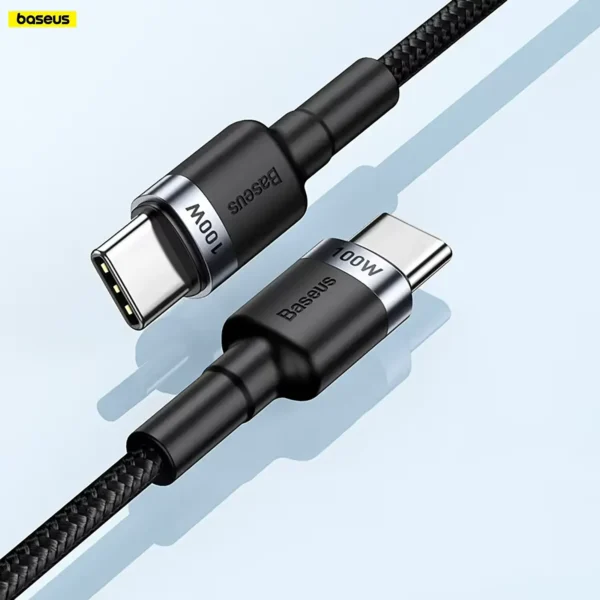 Baseus USB Type-C to Type-C PD 100W Fast Charging Cable for iPhone 17 16 15 Samsung MacBook