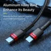 Baseus USB Type-C to Type-C PD 100W Fast Charging Cable for iPhone 17 16 15 Samsung MacBook