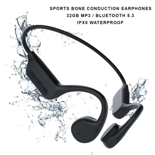 bone-earphones-mp3-main VBNM X7 Bone Conduction Earphones Bluetooth 5.4 for open Sports IPX8 Waterproof With 32GB MP3 Music Headset