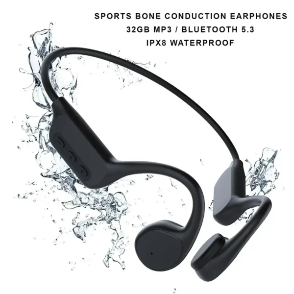 bone-earphonesmp3-main VBNM X7 Bone Conduction Earphones Bluetooth 5.4 for open Sports IPX8 Waterproof With 32GB MP3 Music Headset