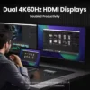 UGREEN USB-C HUB 7-in-1 Dual Display 2xHDMI 4K60Hz USB 10Gbps PD100W for MacBook Laptop Docking Station