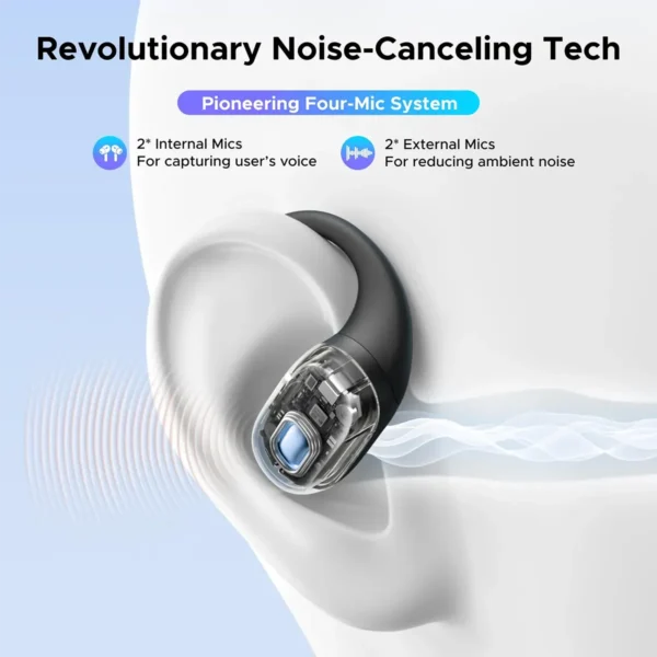 UGREEN FitBuds Open-Ear Earphone Ear-hook TWS True-Wireless Bluetooth 6.0 Spatial Audio 30H play - Black