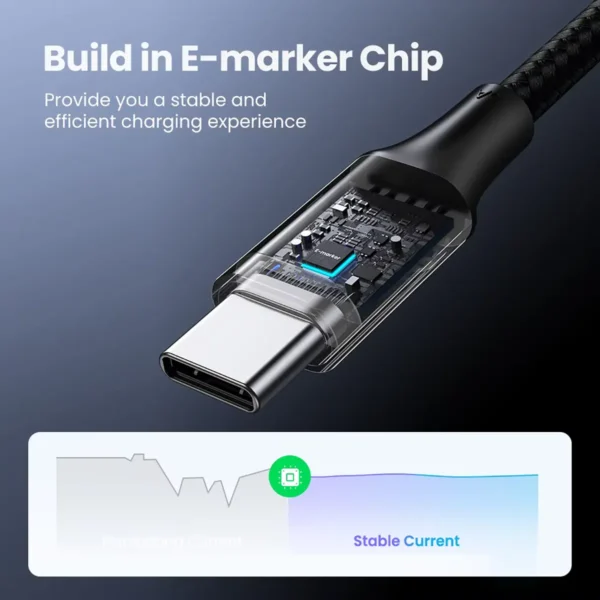 ugreen-usbc-cable-5 UGREEN 100W USB-C To USB-C Cable For iPhone MacBook iPad Samsung PD Fast Charging Charger 5A