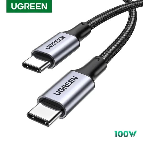 ugreen-usbctoc-cable-main.webp UGREEN 100W USB-C To USB-C Cable For iPhone MacBook iPad Samsung PD Fast Charging Charger 5A