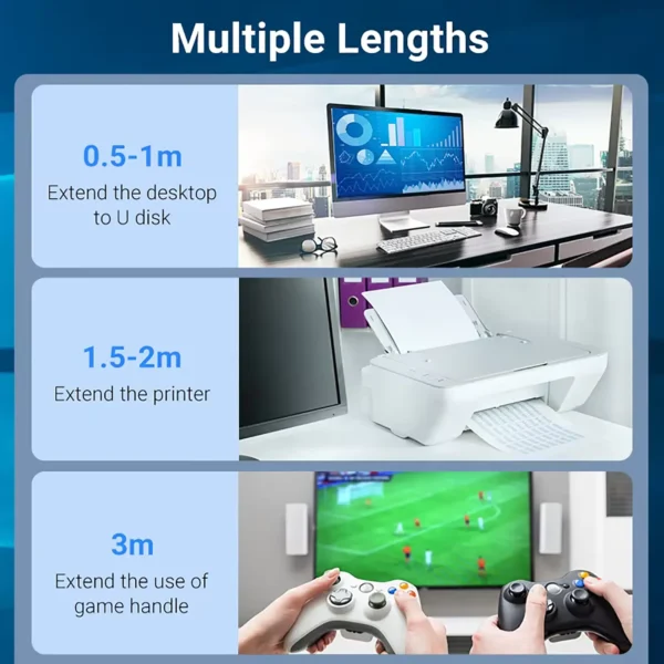 Vention USB 3.0 Extension Cable for PC Smart TV Xbox  SSD Fast Speed
