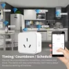 tuya-smartplug-5 WiFi Tuya Smart Socket 16A AU Standard Plug with Energy Monitoring Timer Countdown Works with Smart Life App Alexa Google