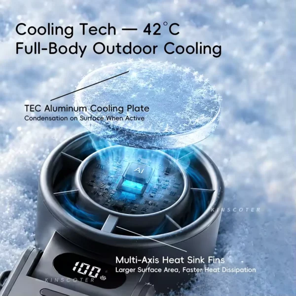 Portable High Speed Foldable Air Cooling Turbo Fan 3600mAh Rechargeable