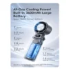 Portable High Speed Foldable Air Cooling Turbo Fan 3600mAh Rechargeable