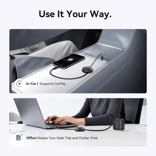 vention-retractableusbccable-2 Vention 100W Retractable Type-C to Type-C Cable 5A Fast Charging Wire Cord For iPhone Samsung Android iPad MacBook